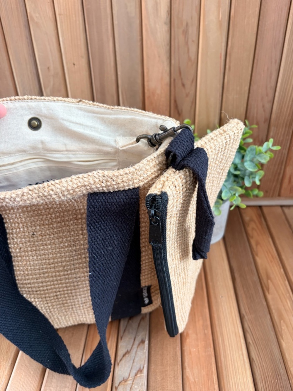Wacoal Tote Bag and Wallet Set Natural Fibers Eco Minimalist - Picture 5 of 10